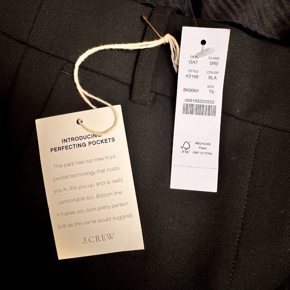 J.CREW Cameron Pant in Four-Season Stretch Size 6 TALL  (NWT) - Picture 2 of 5
